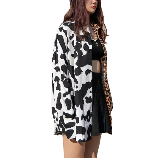 Camisa Estampado Leopardo con Bloques de Color - Image 11