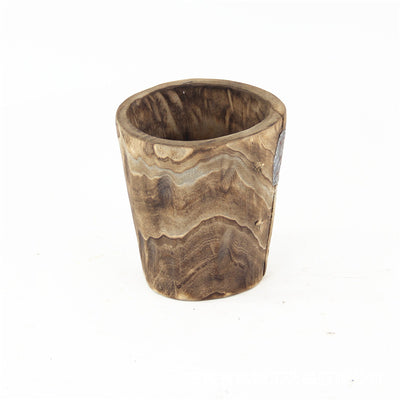Maceta de Madera Artesanal - Jarrón Decorativo Rústico - Image 2