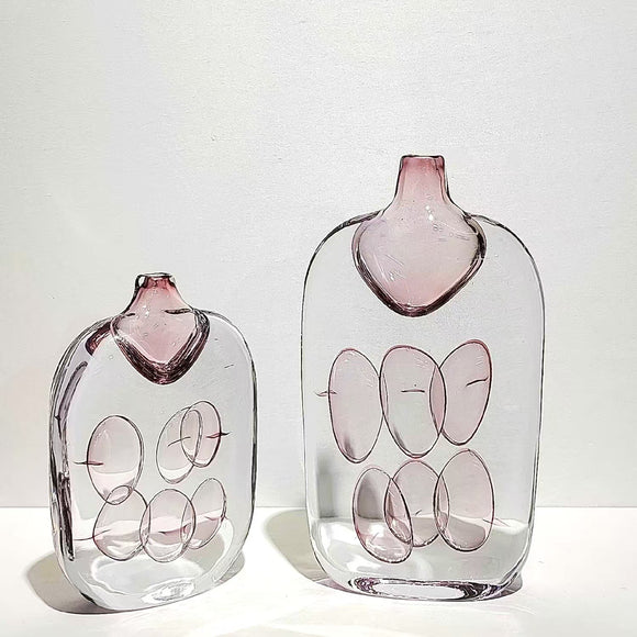 Jarrón de Cristal Burbuja Moderno y Minimalista