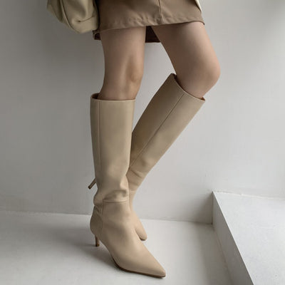 Botas Altas Mujer Otoño Invierno Punta Afilada Tacón Stiletto - Image 9