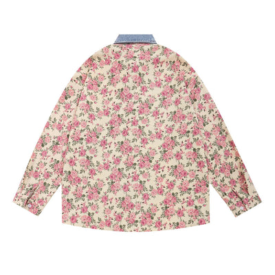 Cardigan Holgado con Estampado Floral y Solapas Contraste - Image 2