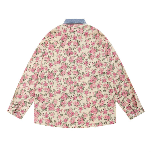 Cardigan Holgado con Estampado Floral y Solapas Contraste - Image 2