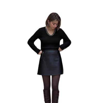 Blusa Base de Punto Versátil Manga Larga para Mujer - Image 5