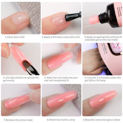 Set de 12 Colores Extensores de Uñas con Lentejuelas - Image 20