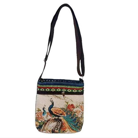 Bolso Bandolera Bordado Étnico con Elefante y Mariposa Estilo Chino - Image 32