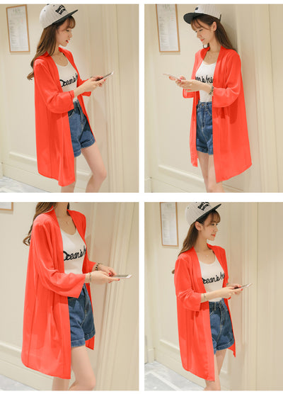 Cardigan Impreso de Protección Solar para Playa - Ropa Ligera de Verano - Image 31