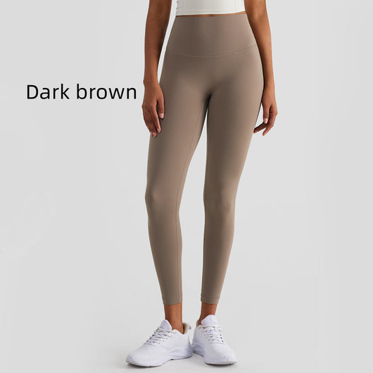 Pantalones de Yoga Cintura Alta Beige - Image 27