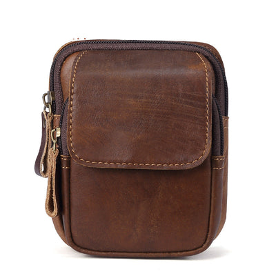 Bolsos de Cintura Retro en Cuero para Hombre - Image 6