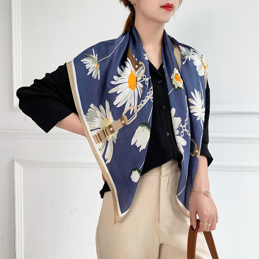 Pañuelos de Seda Estampados para Mujer - Hijab Versátil - Image 29
