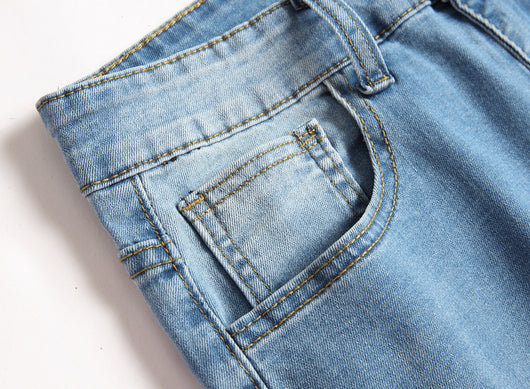 Jeans Slim Fit Azul Claro con Roturas - Image 13