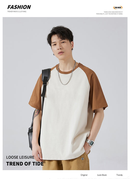 Camiseta Holgada de Algodón con Manga Raglán para Hombre - Image 25