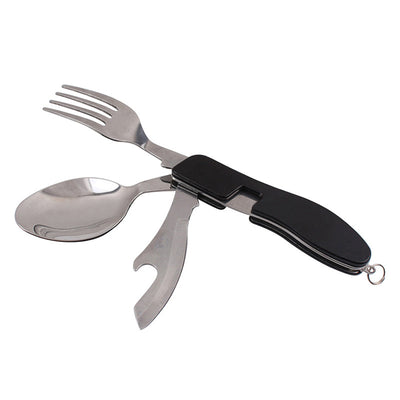 Cubiertos de Viaje Plegables Multifuncionales con Tres Cuchillos para Fruta - Image 2