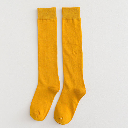 Calcetines Largos de Algodón para Mujer - Colores Sólidos - Image 8