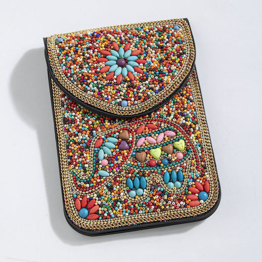 Bolsa Bohemia para Celular con Cuentas y Concha Marina - Image 30