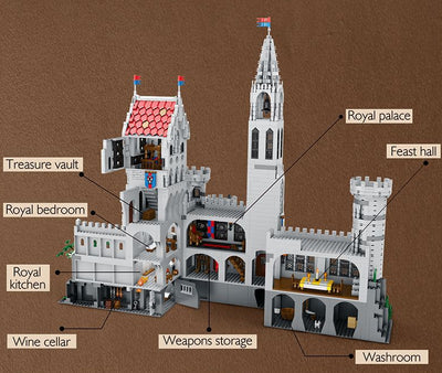 Castillo Real con Bloques de Construcción - Modelo Arquitectónico Detallado - Image 10