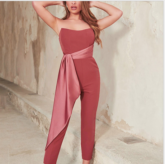 Jumpsuit Palazzo Mujer Cuello V - Diseño Rejuvenecedor Tendencia Net - Image 4