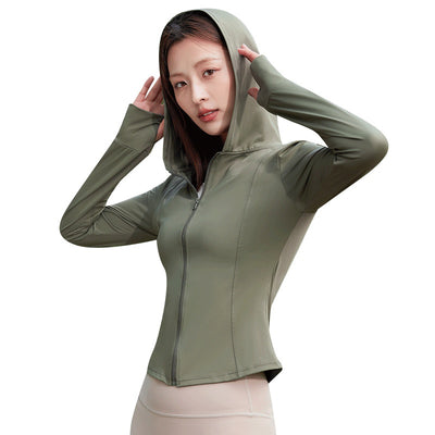 Chaqueta Yoga Ajustada UPF50 Protección Solar para Mujeres - Image 5