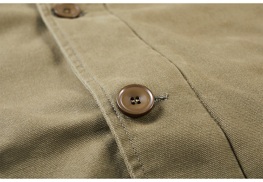 Chaqueta Casual de Algodón con Solapa para Hombre - Image 9