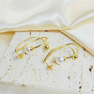 Aretes de Acero Inoxidable Estilo Francés Minimalista - Image 3