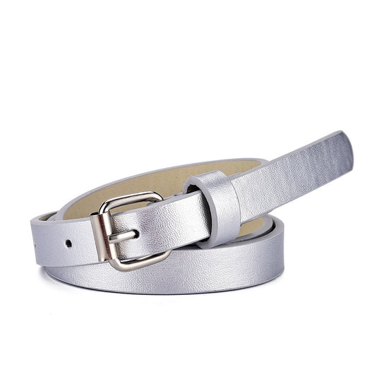 Rainbow glitter belt for ladies or kids, featuring a silver rectangular pin buckle and imitation leather. - Image 3