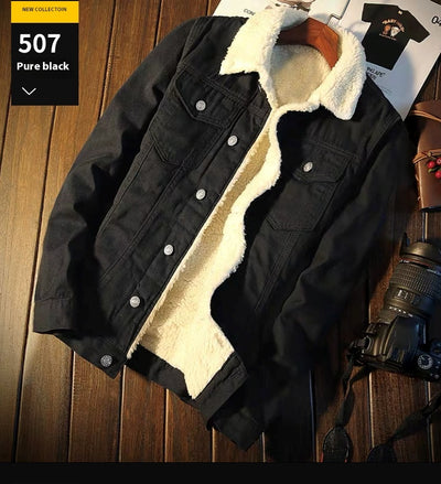 Abrigo Denim Forrado en Fleece para Hombre - Edición Invierno - Image 14