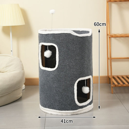 Villa para Gatos con Árbol Rascador y Nido Semicerrado - Image 11