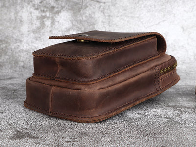 Bolsa de Cintura en Cuero Crazy Horse - Cartera Funcional para Hombre - Image 21