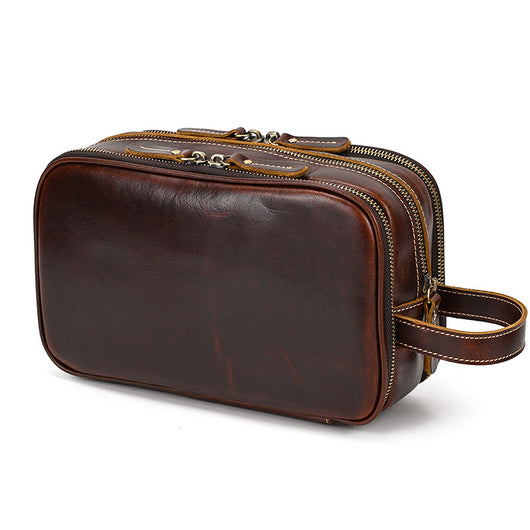 Bolsa de Viaje para Cosméticos de Cuero con Gran Capacidad - Image 9