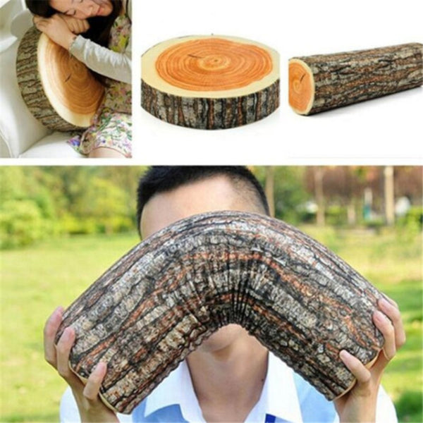 Almohada Decorativa de Tronco Realista