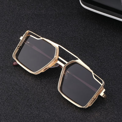 Gafas de Sol Steampunk Vintage Calado Metal para Hombre - Image 3