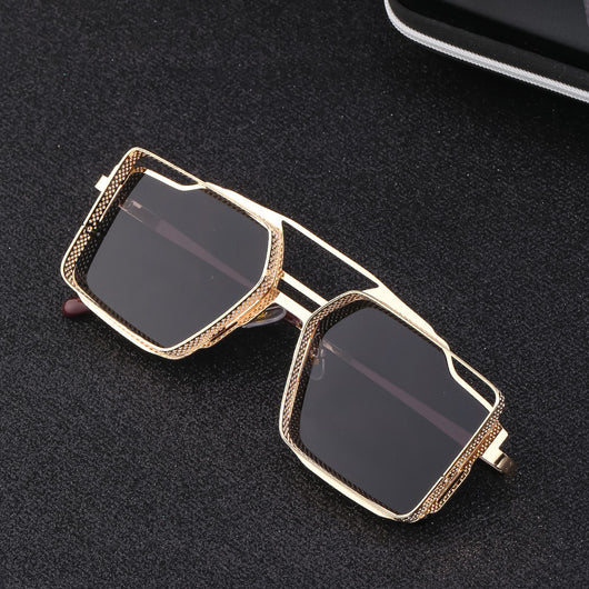 Gafas de Sol Steampunk Vintage Calado Metal para Hombre - Image 3