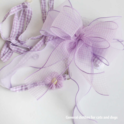 Ropa de Tracción a Cuadros Morados para Perros y Gatos - Image 5