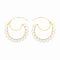 Aretes de Perlas Completas Big C con Ganchos Dorados - Diseño Minimalista