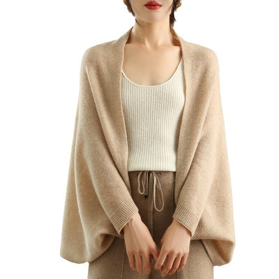 Poncho Tejido Suelto y Minimalista para Mujer - Image 7