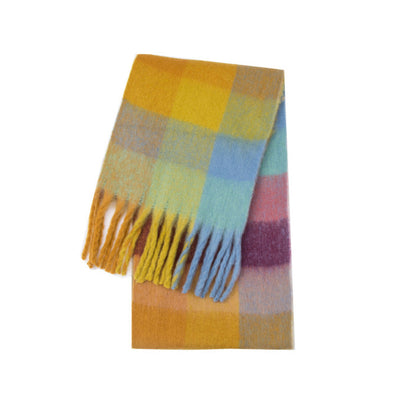 Bufanda Gruesa Cuadros Otoño Invierno - Diseño Multicolor Elegante - Image 22