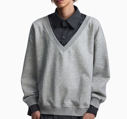 Suéter Hombre Cuello Camisero Tartán Otoño Efecto Dos Piezas - Image 12