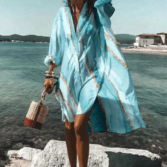Vestido Camisero Elegante de Moda Europea y Americana - Image 11