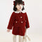 Falda Abrigo de Tirantes con Forro Polar para Niña - Diseño Rojo Elegante Año Nuevo