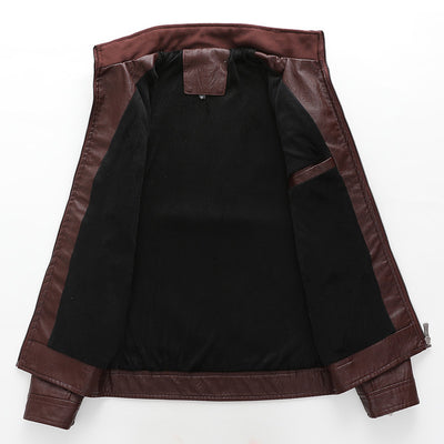 Chaqueta de Cuero para Hombre con Forro de Terciopelo - Image 5