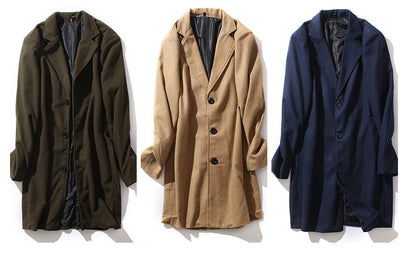 Abrigo de Lana para Hombre Manga Larga Otoño Invierno - Image 15