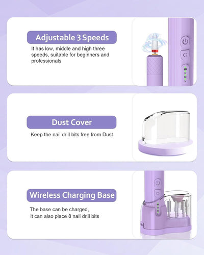 Máquina Portátil de Perforación de Uñas USB Recargable - Image 14