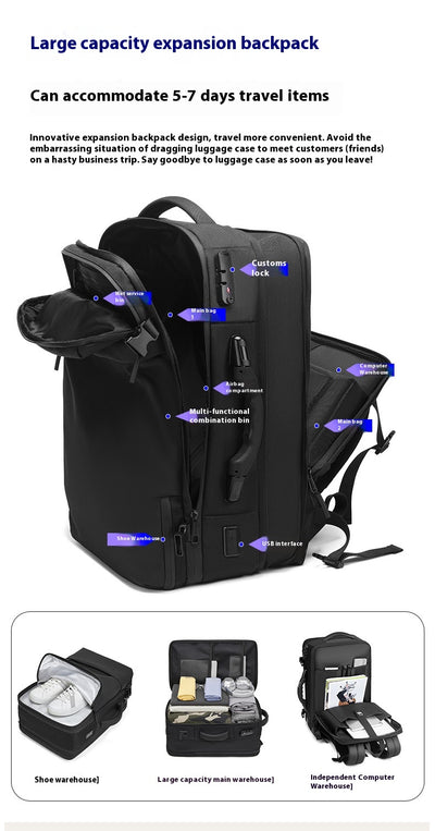 Mochila de Viaje Compresible con Báscula Integrada, Antirrobo Oxford - Image 11