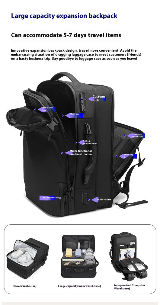 Mochila de Viaje Compresible con Báscula Integrada, Antirrobo Oxford - Image 11