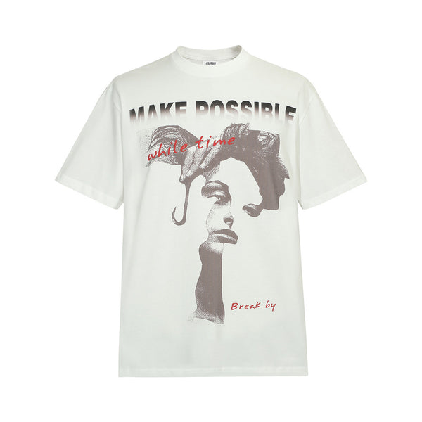 Camiseta Estampada Abstracta de Manga Corta para Hombre - Image 5