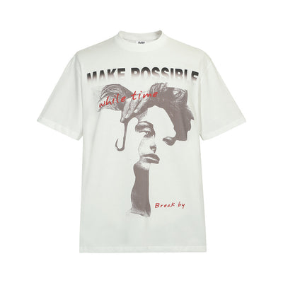 Camiseta Estampada Abstracta de Manga Corta para Hombre - Image 5
