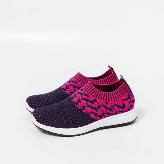 Zapatillas Deportivas Tejidas Elásticas para Mujer Talla Grande