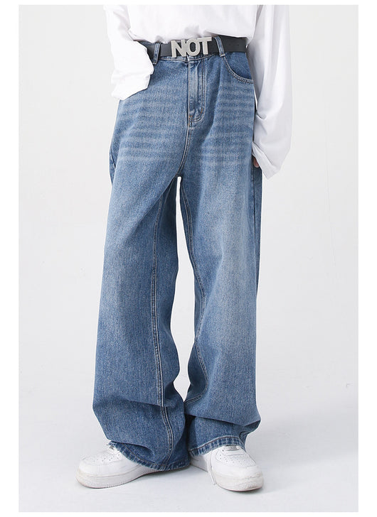 Jeans Retro Holgados con Cintura Elástica Estilo Coreano para Hombre - Image 34