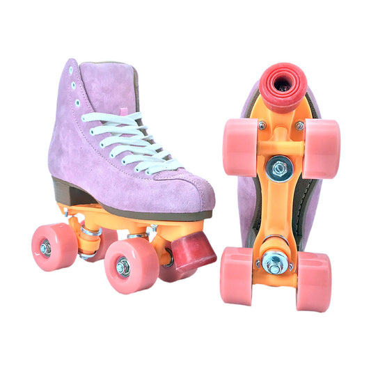 Patines Artísticos Morados de Gamuza para Niños y Adultos - Image 2