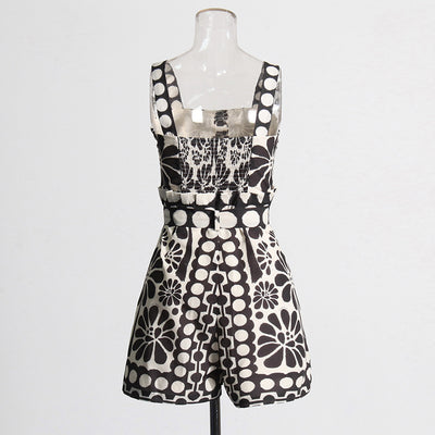 Jumpsuit Ancho Corto con Botones y Nudo Frontal - Image 17