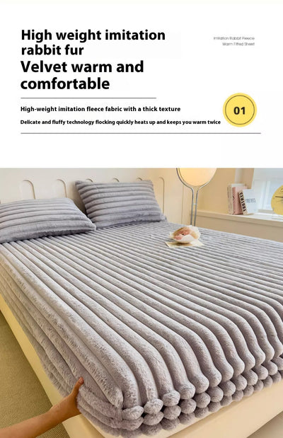 Sábana Ajustable Térmica de Imitación Angora para Cama Matrimonial y Dormitorio - Image 10